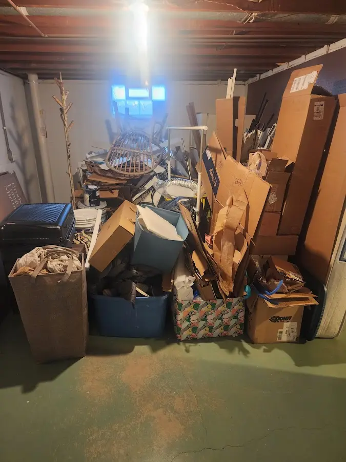 Roll-off dumpster container at job site for 20 Yard Dumpster Rental in Ho-Ho-Kus